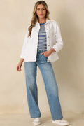Do You Ever White Denim Jacket