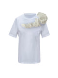 White Roses Cotton T-Shirt