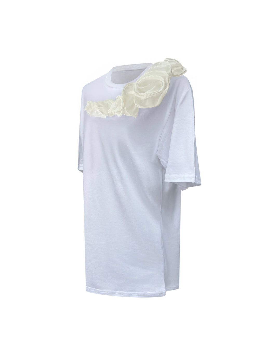 White Roses Cotton T-Shirt