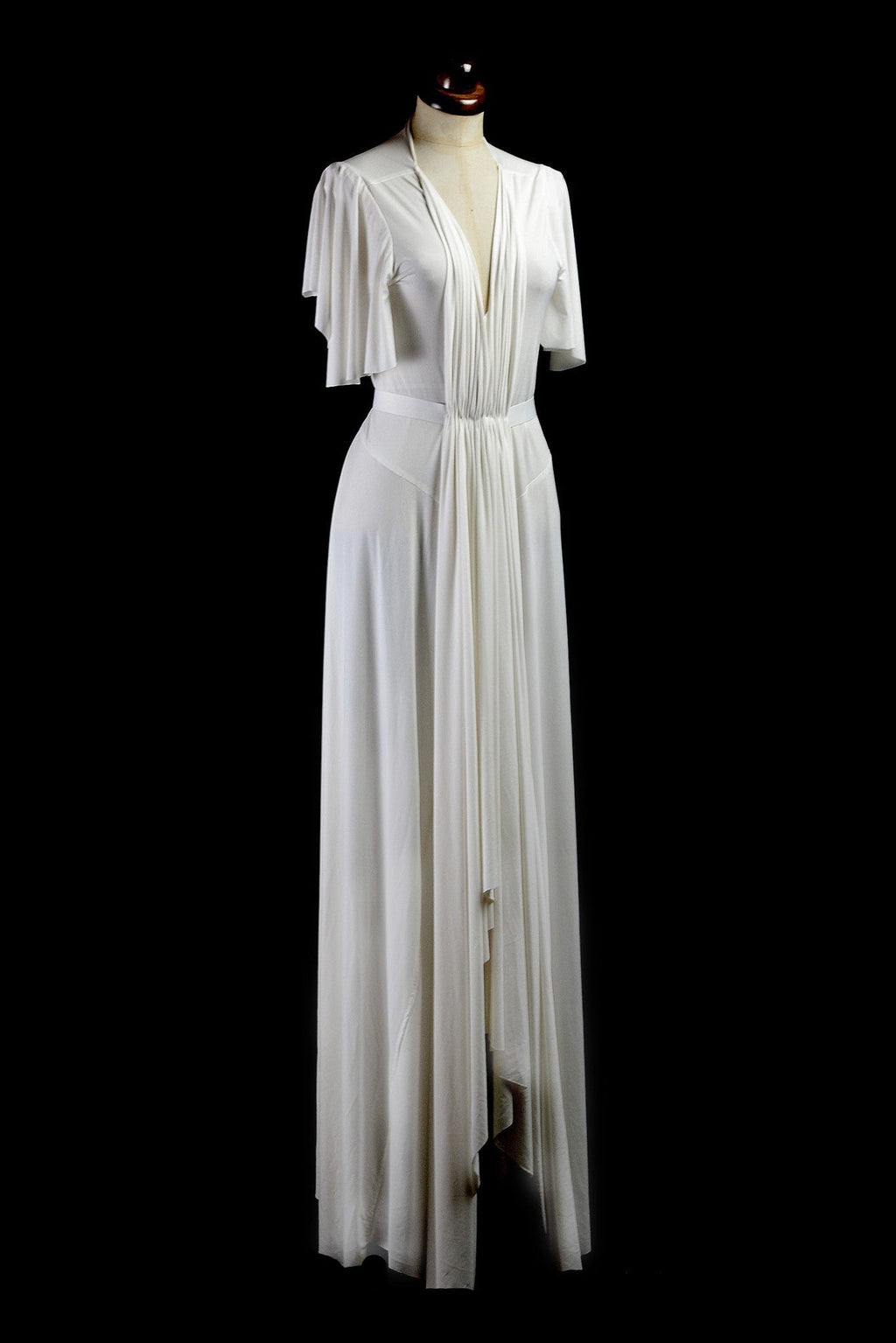 Bridal Draped Silk Jersey Gown - Paulette