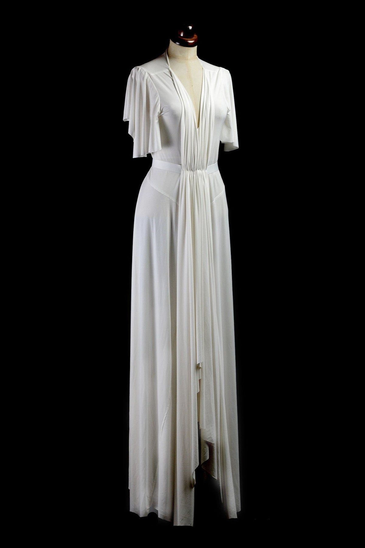 Bridal Draped Silk Jersey Gown - Paulette