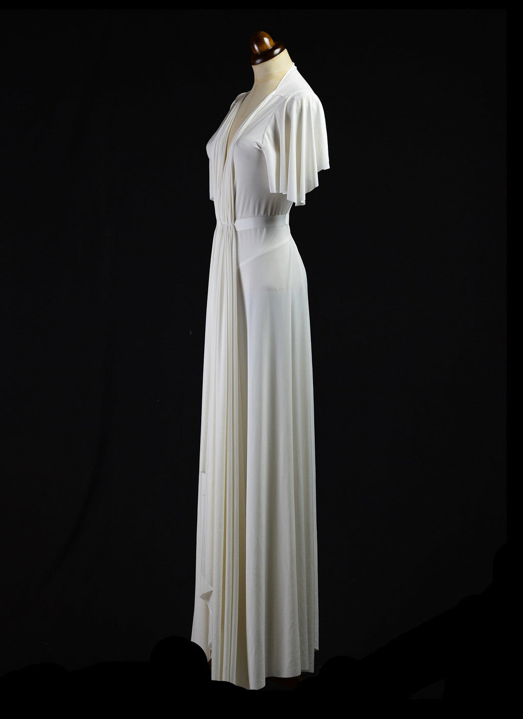 Bridal Draped Silk Jersey Gown - Paulette