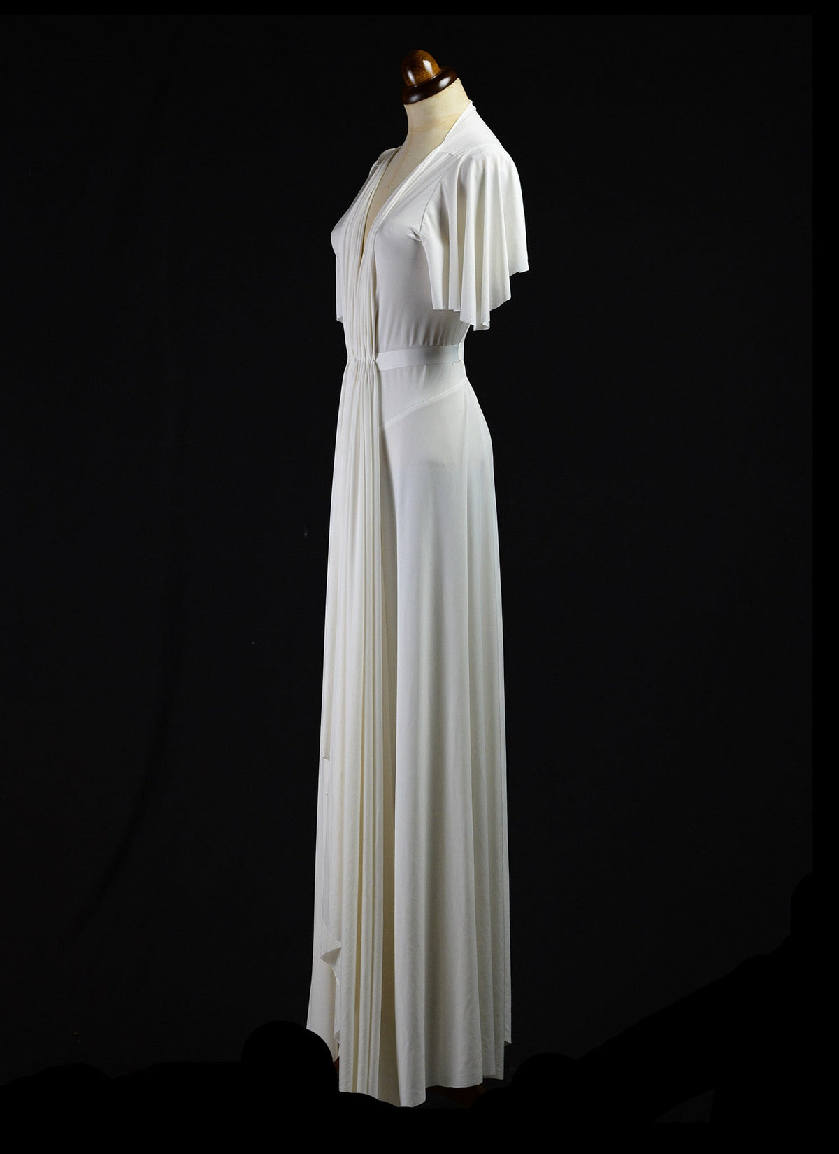 Bridal Draped Silk Jersey Gown - Paulette