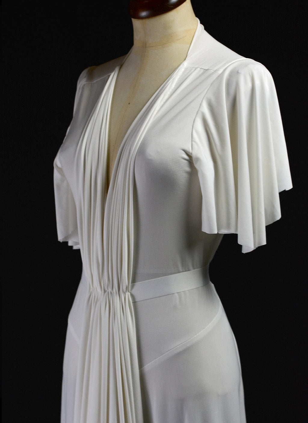 Bridal Draped Silk Jersey Gown - Paulette