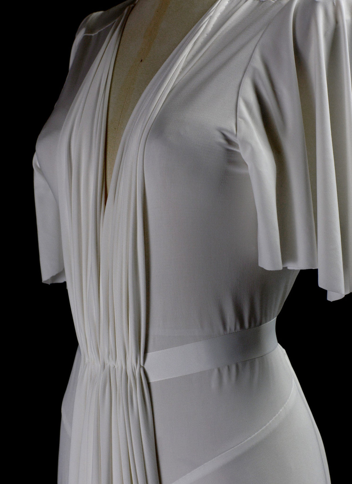 Bridal Draped Silk Jersey Gown - Paulette