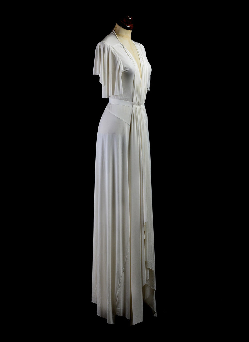 Bridal Draped Silk Jersey Gown - Paulette