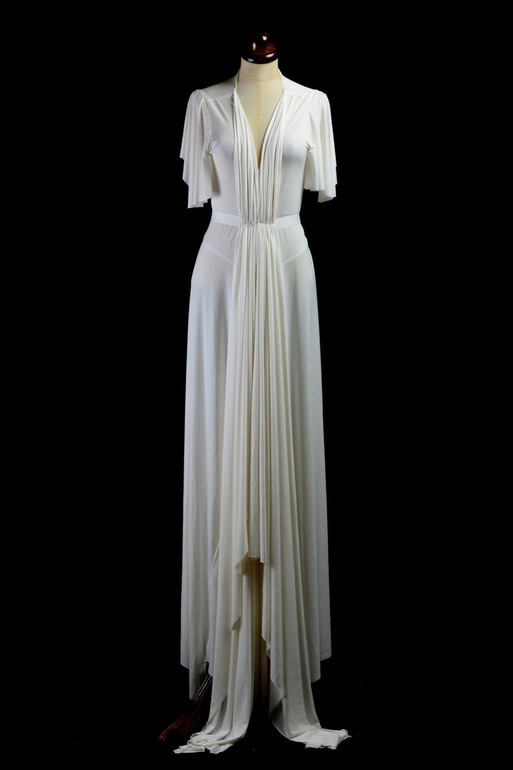 Bridal Draped Silk Jersey Gown - Paulette