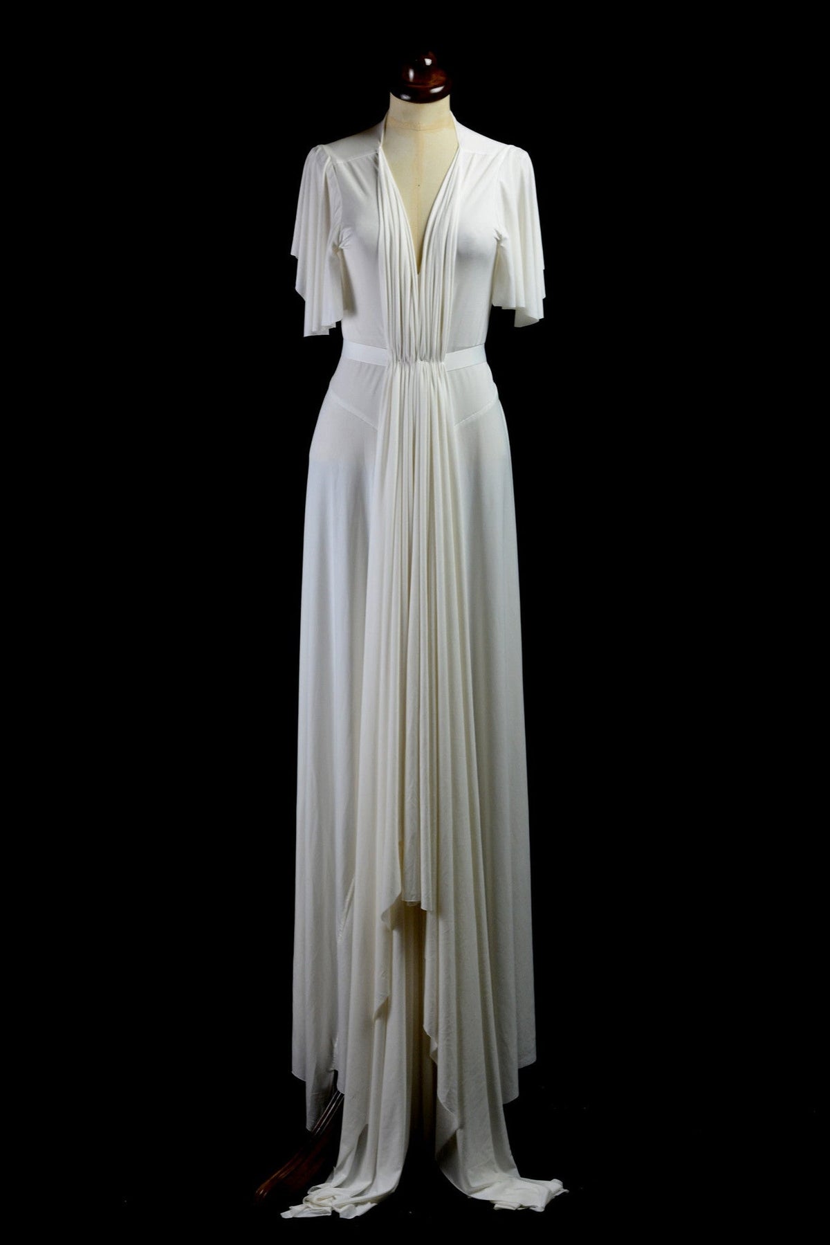 Bridal Draped Silk Jersey Gown - Paulette