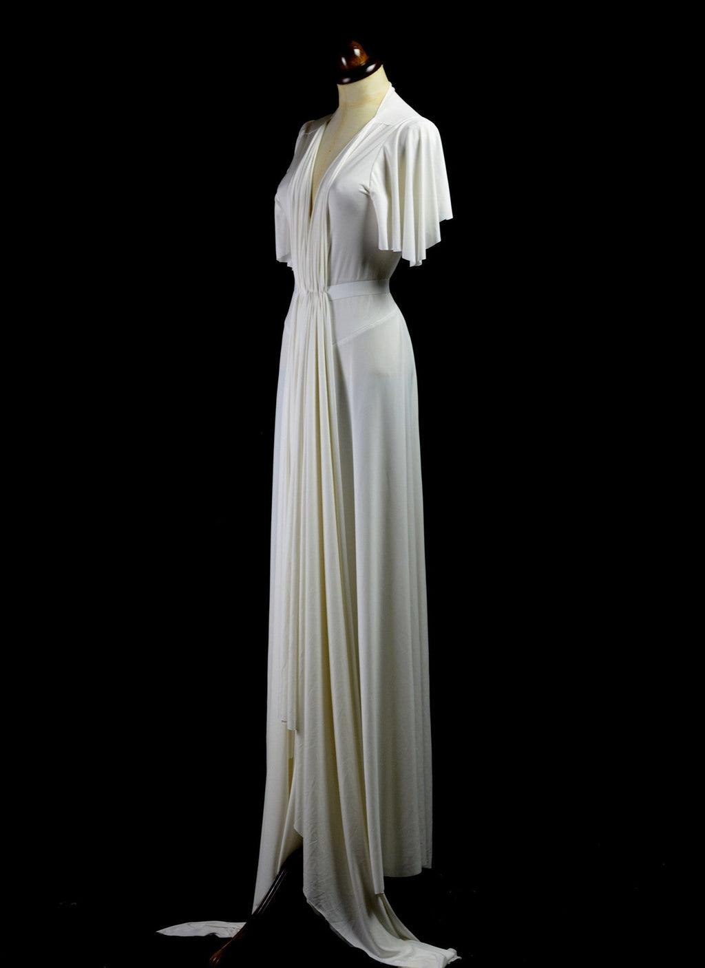 Bridal Draped Silk Jersey Gown - Paulette