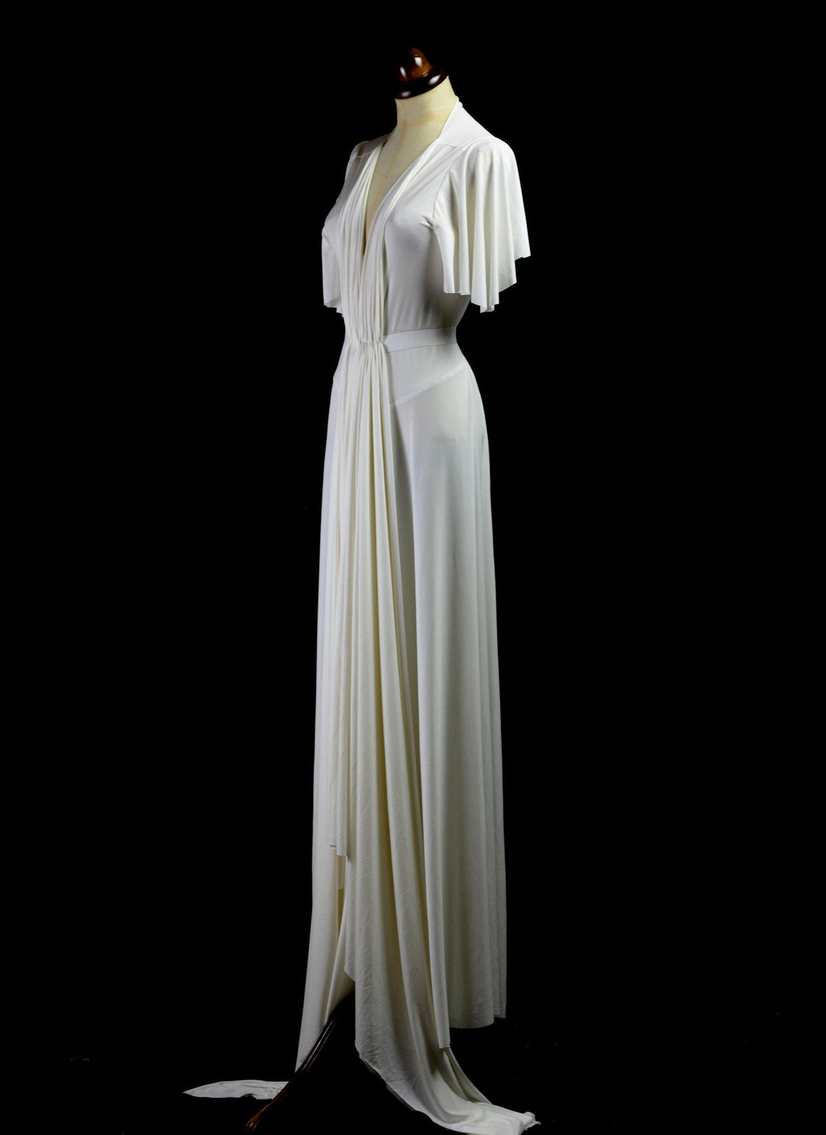 Bridal Draped Silk Jersey Gown - Paulette