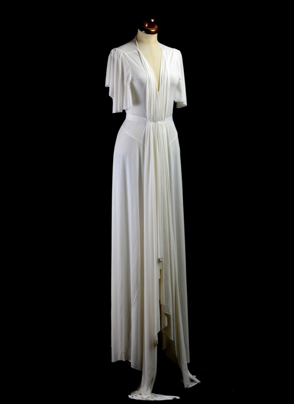 Bridal Draped Silk Jersey Gown - Paulette