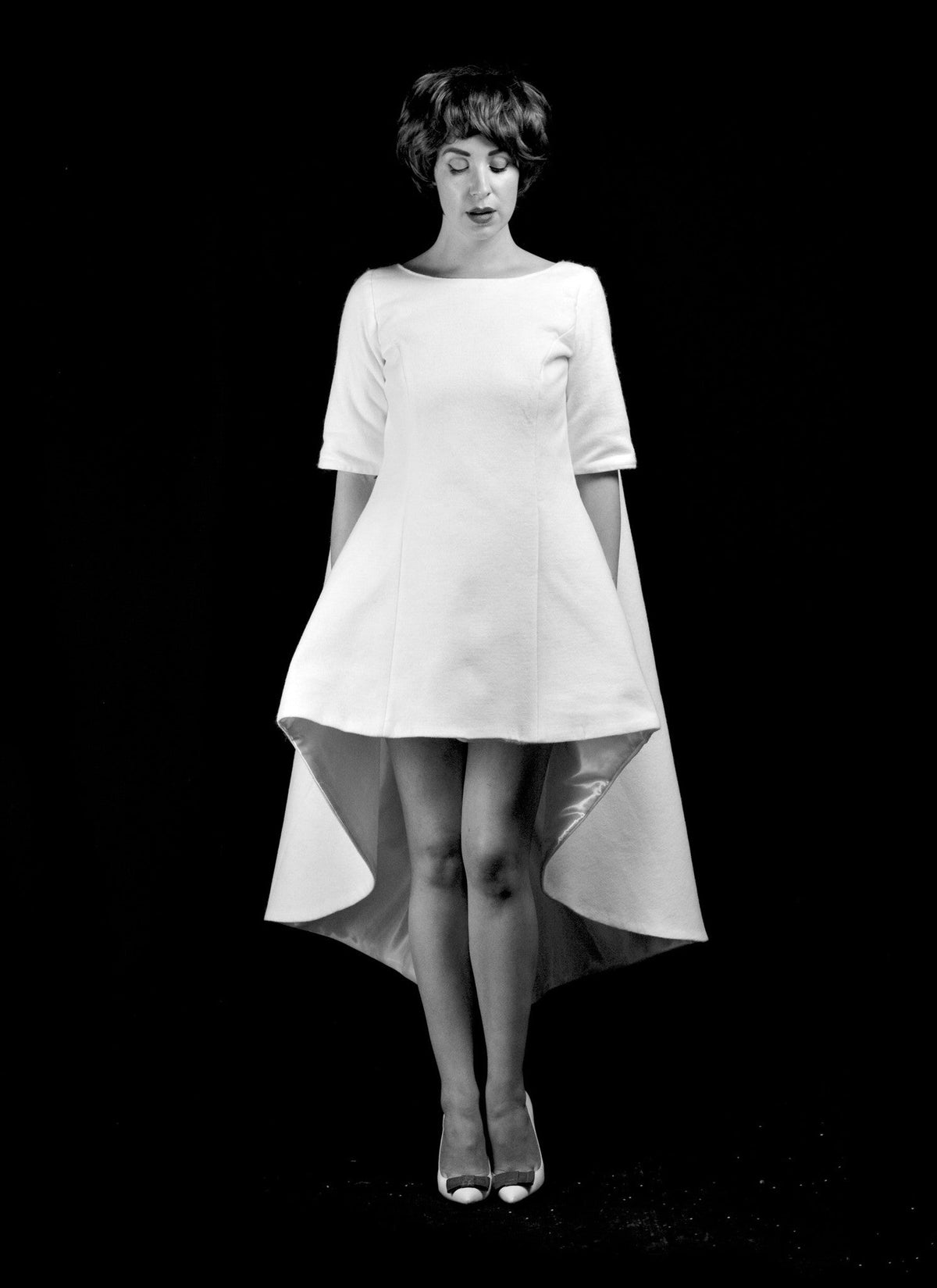 1960 - Wool Felt Mini Dress - S