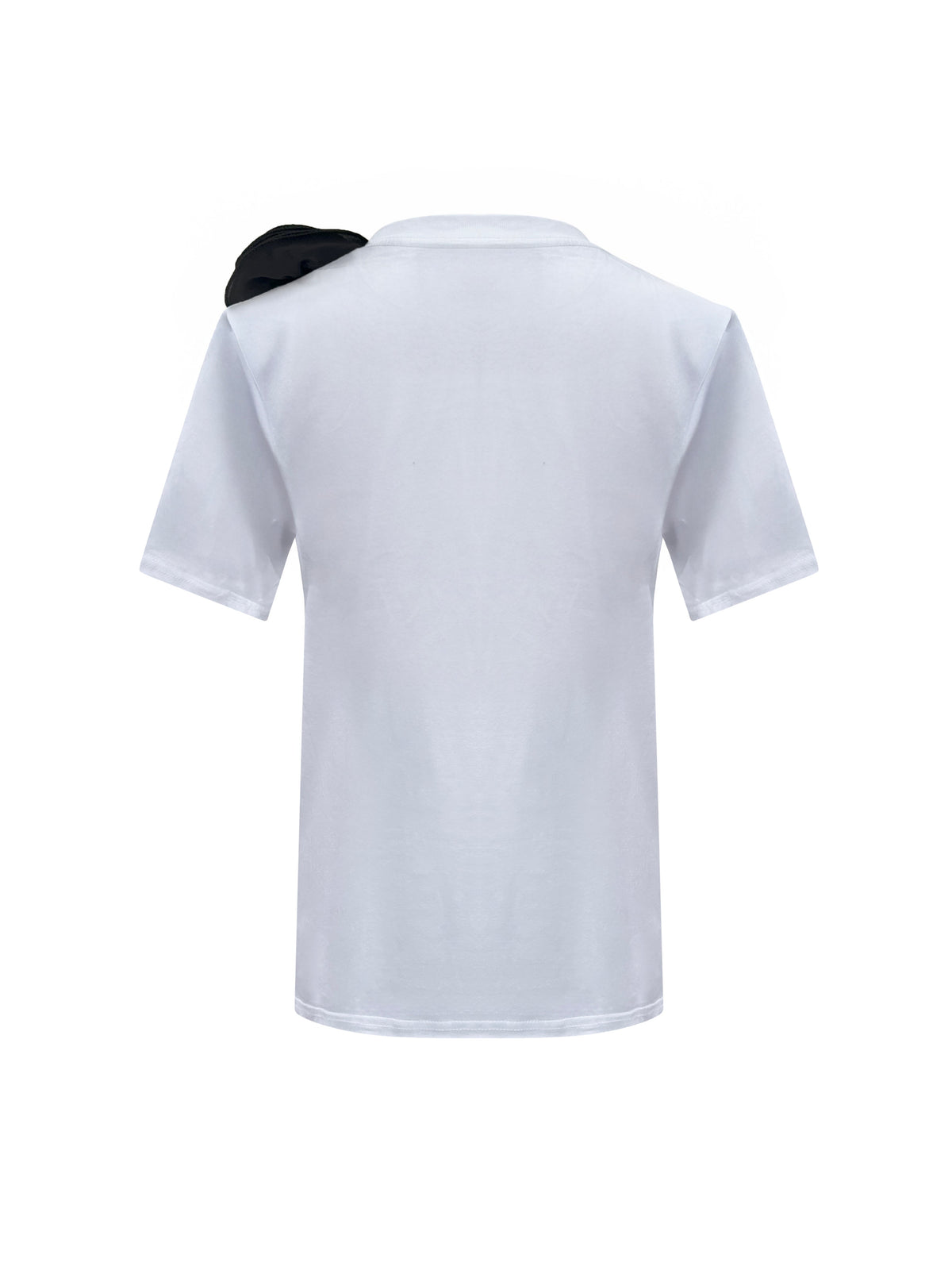 Black Roses Cotton White T-Shirt