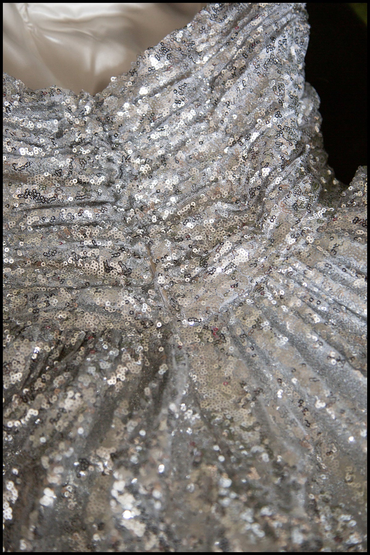 Enchanted - Silver Sequinned tulle Midi Dress - S