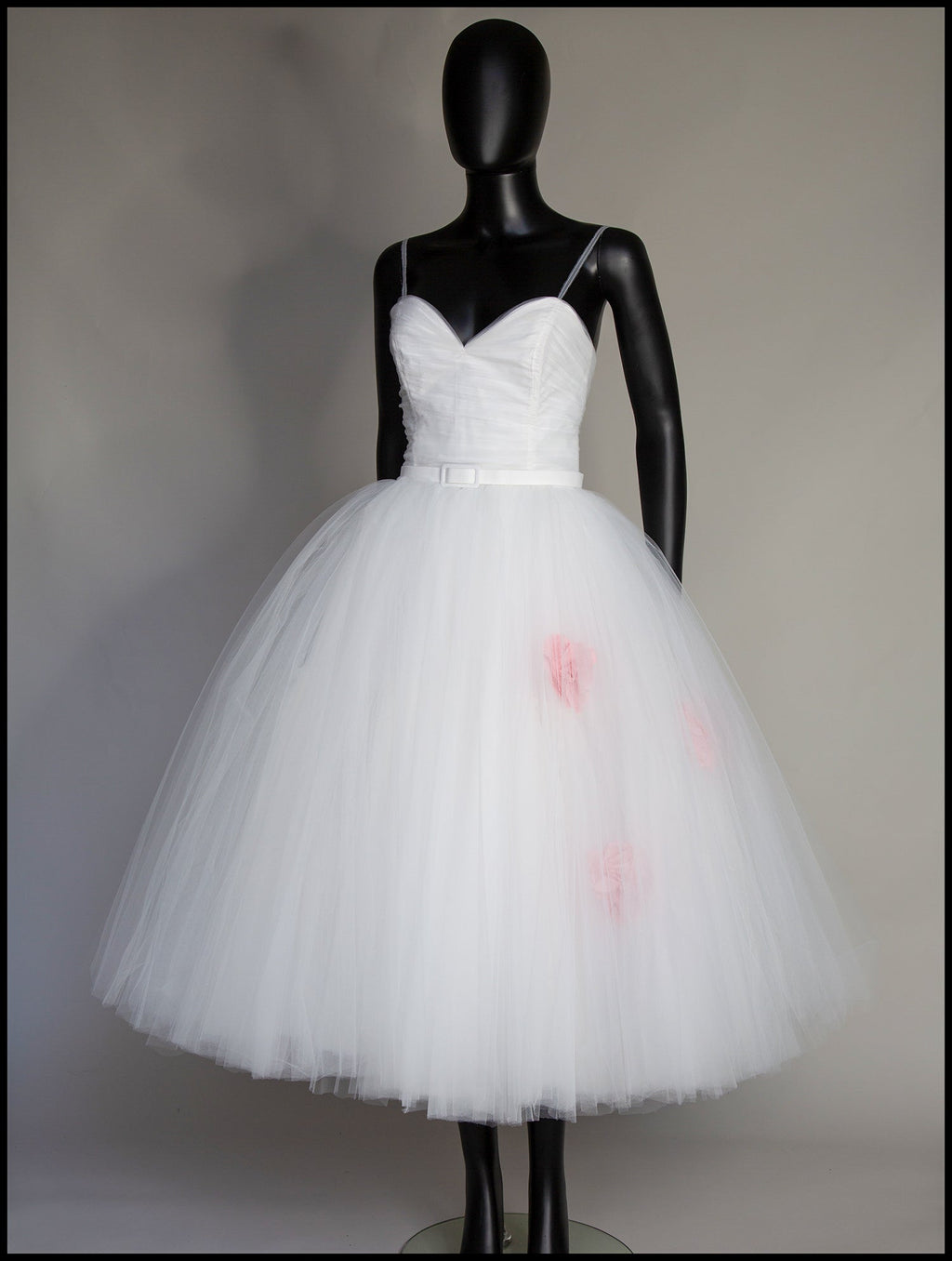 Ivory Tulle Ballerina Midi Wedding Dress
