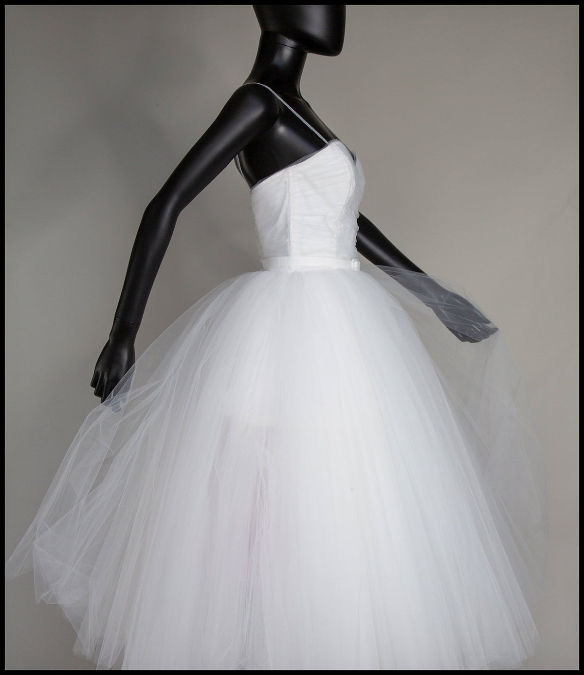 Ivory Tulle Ballerina Midi Wedding Dress