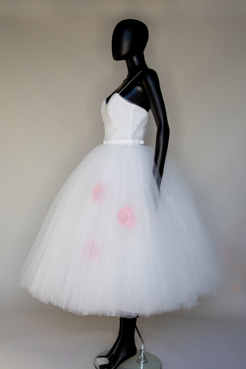 Ivory Tulle Ballerina Midi Wedding Dress
