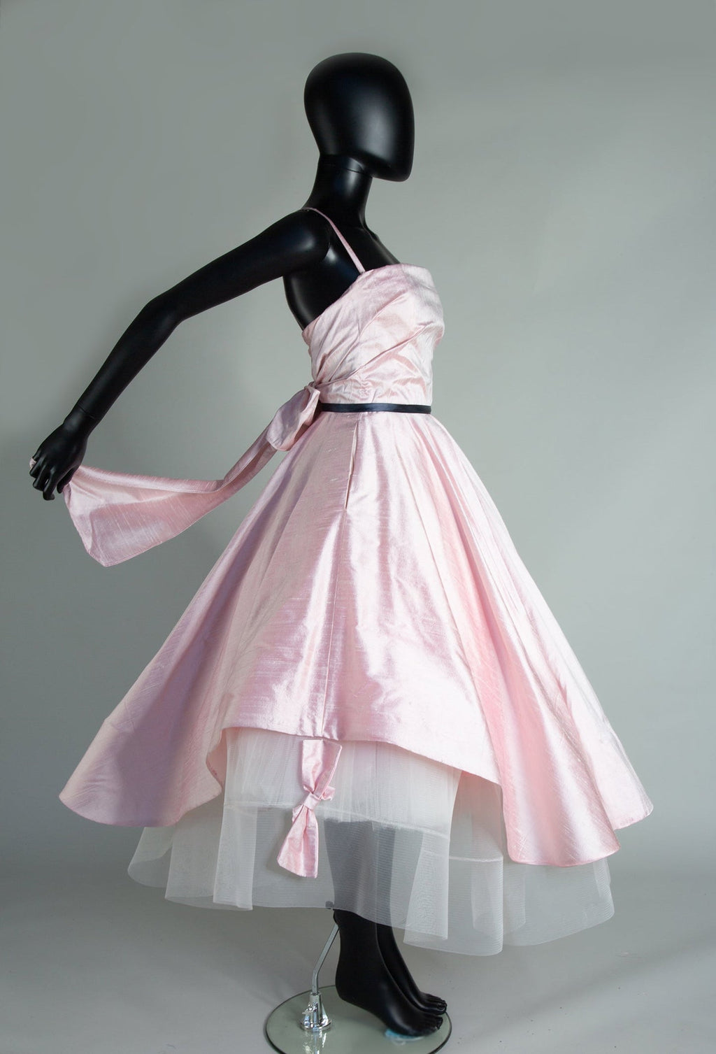 Blush Pink Handwoven Silk Gown