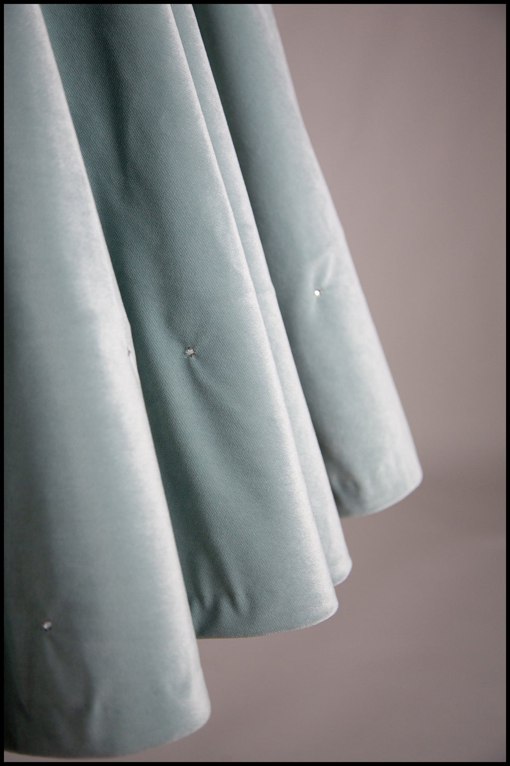 Blush Frost - Blue Velvet Bow Midi Dress