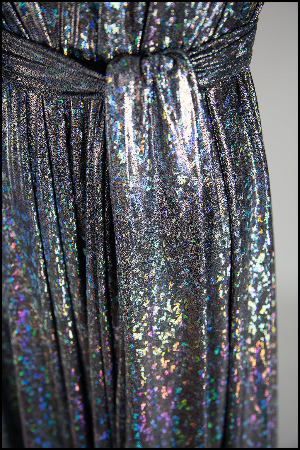Cher - One Shoulder Silver Holographic Gown
