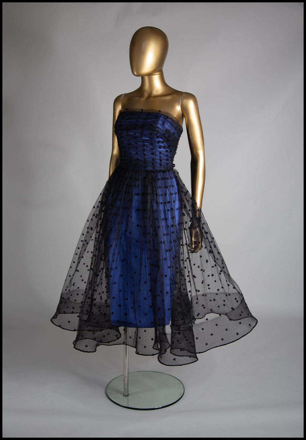 Black Magic - Star Tulle Cocktail Midi Dress