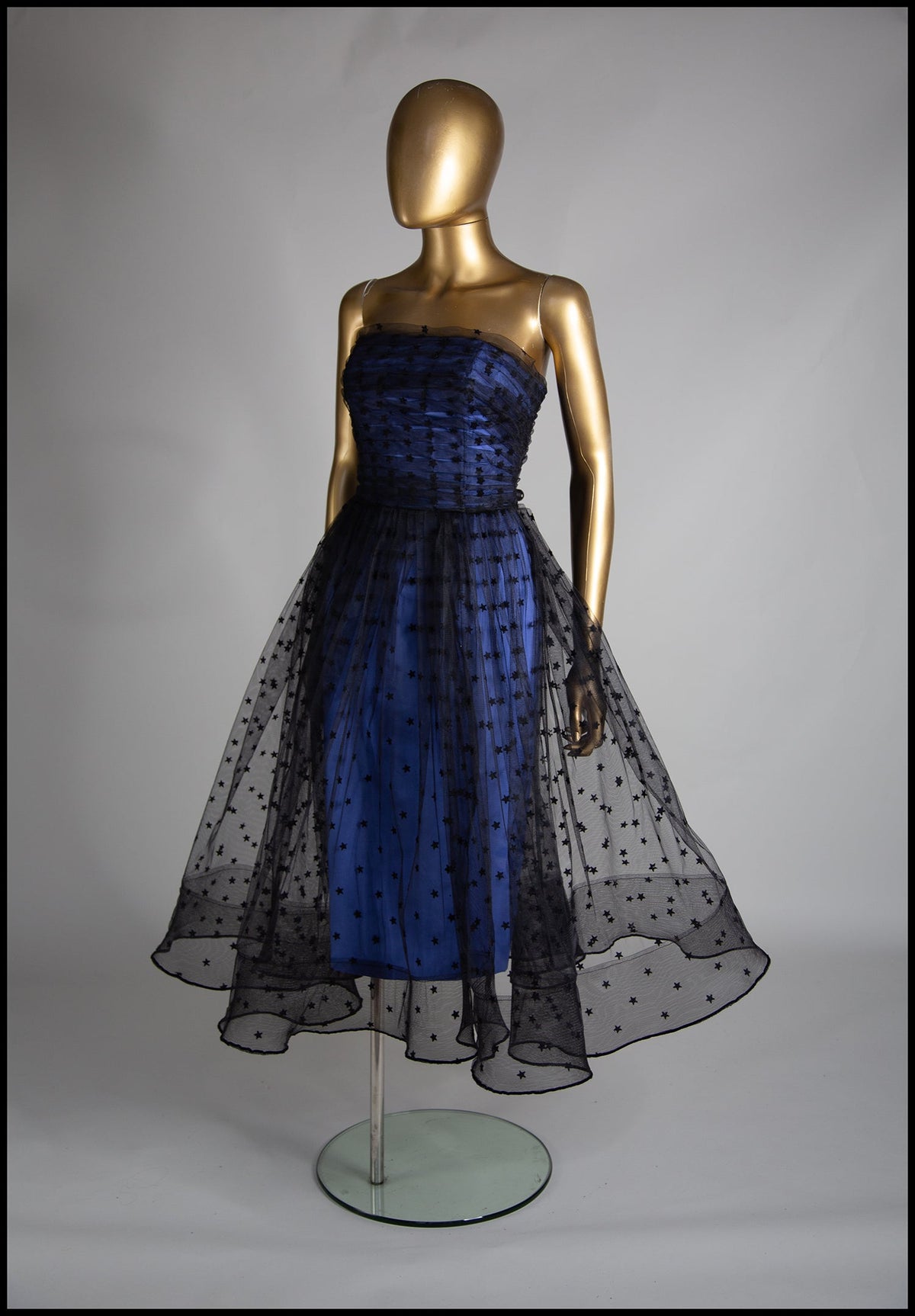 Black Magic - Star Tulle Cocktail Midi Dress