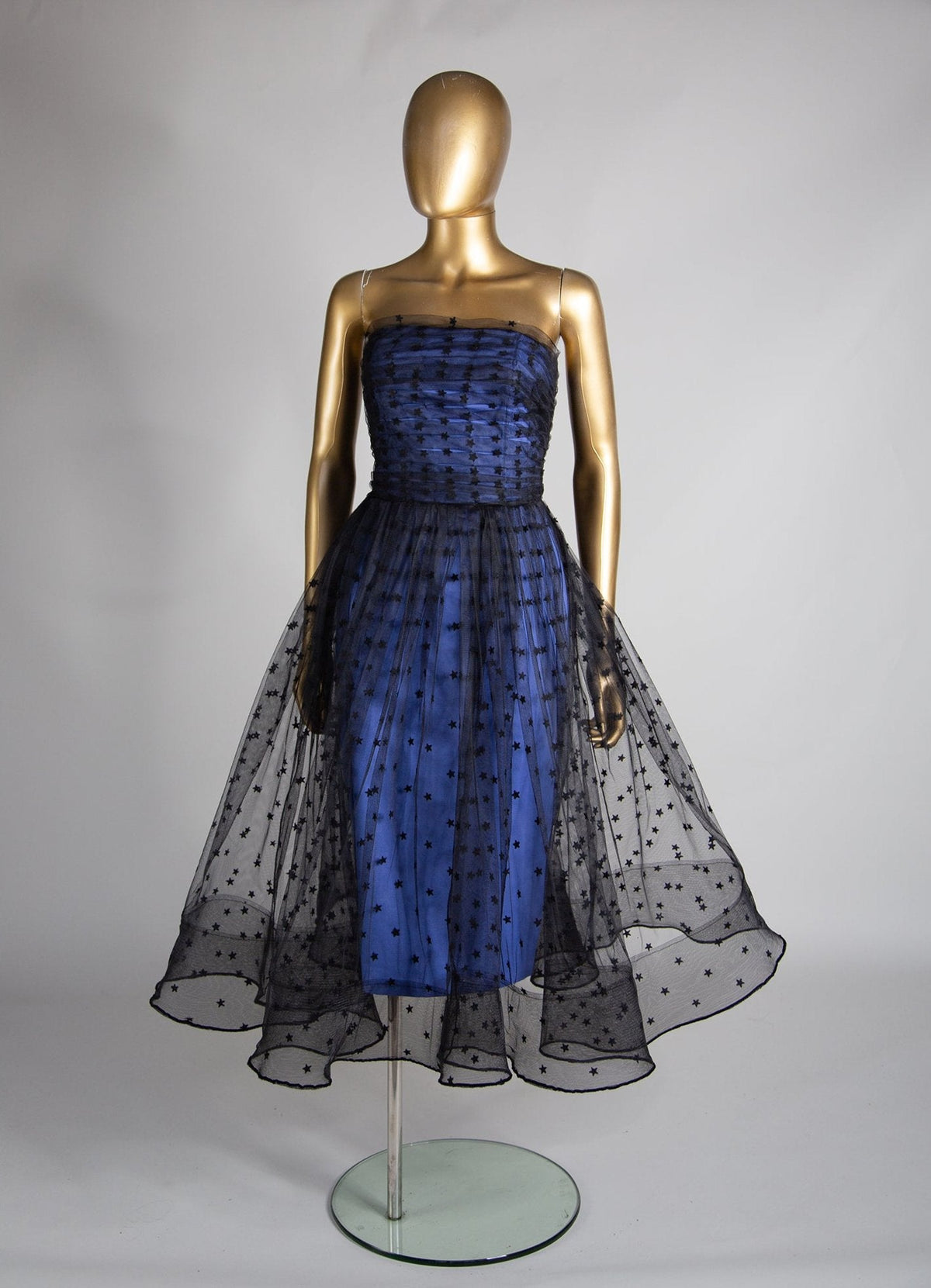 Black Magic - Star Tulle Cocktail Midi Dress