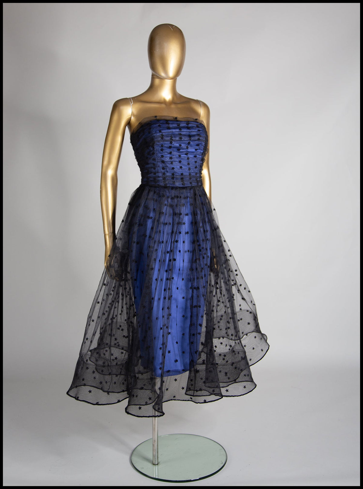 Black Magic - Star Tulle Cocktail Midi Dress