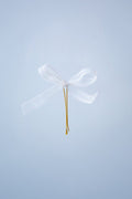 Bridal White Tulle Bow Bobby Pins - Set of 3