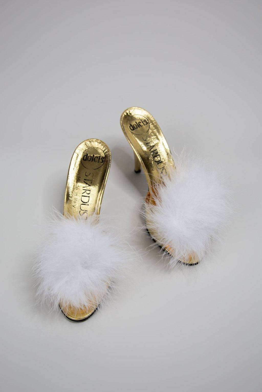 Bridal White Marabou Feather Pom Pom Shoe Clips