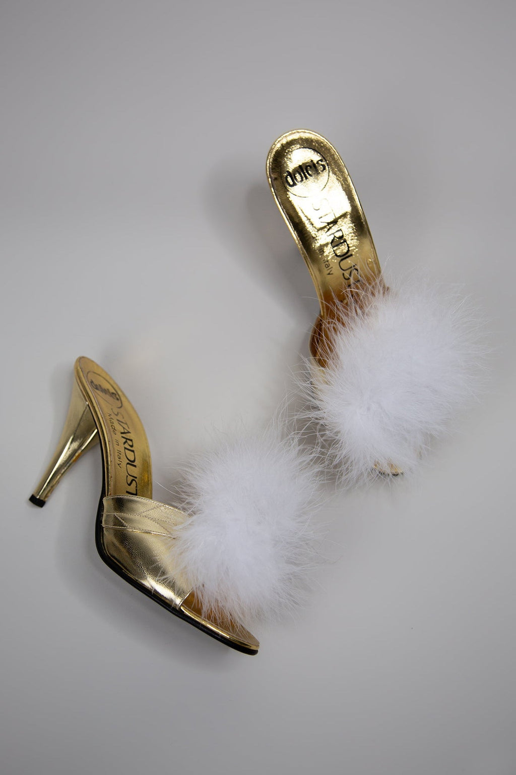 Bridal White Marabou Feather Pom Pom Shoe Clips