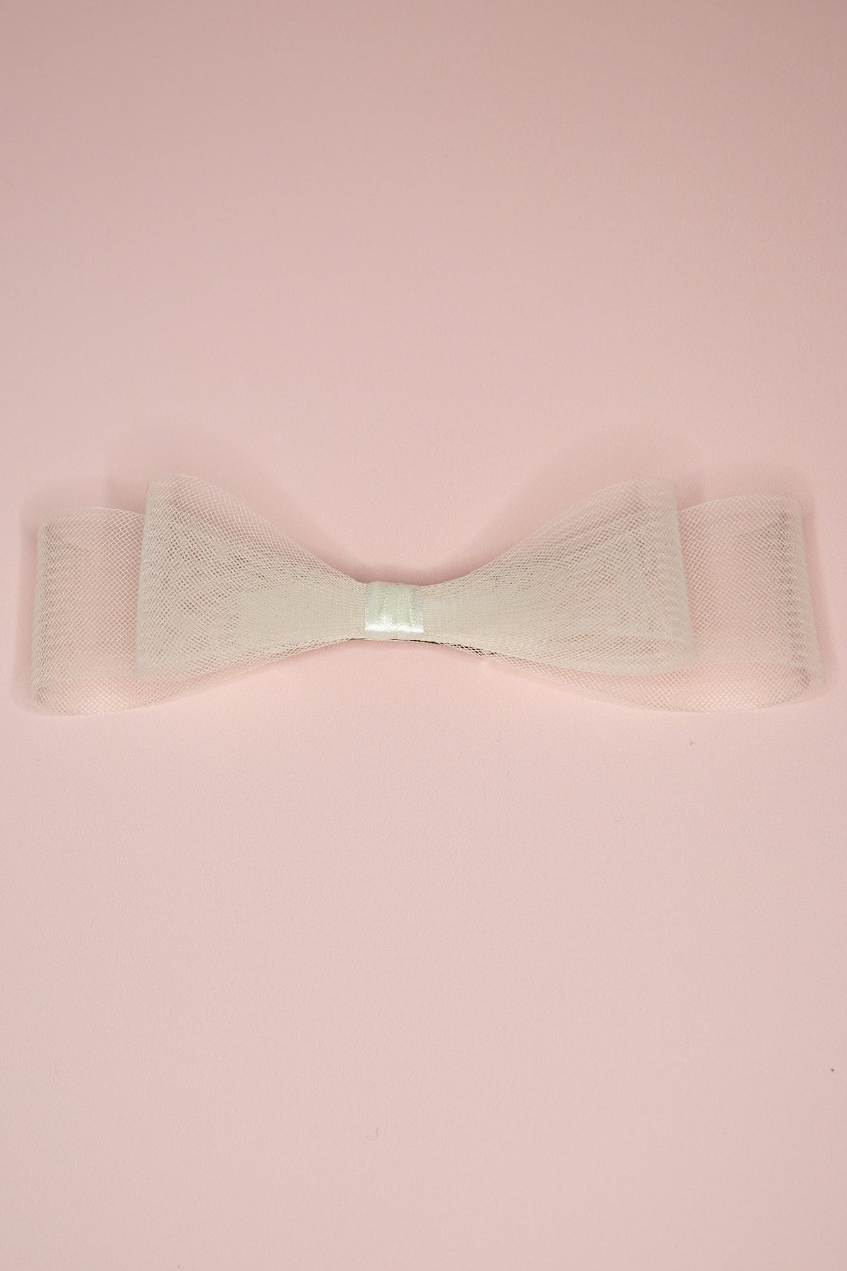 Bridal Crinoline Double Hair Bow Barrette