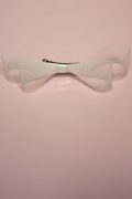 Bridal Crinoline Double Hair Bow Barrette