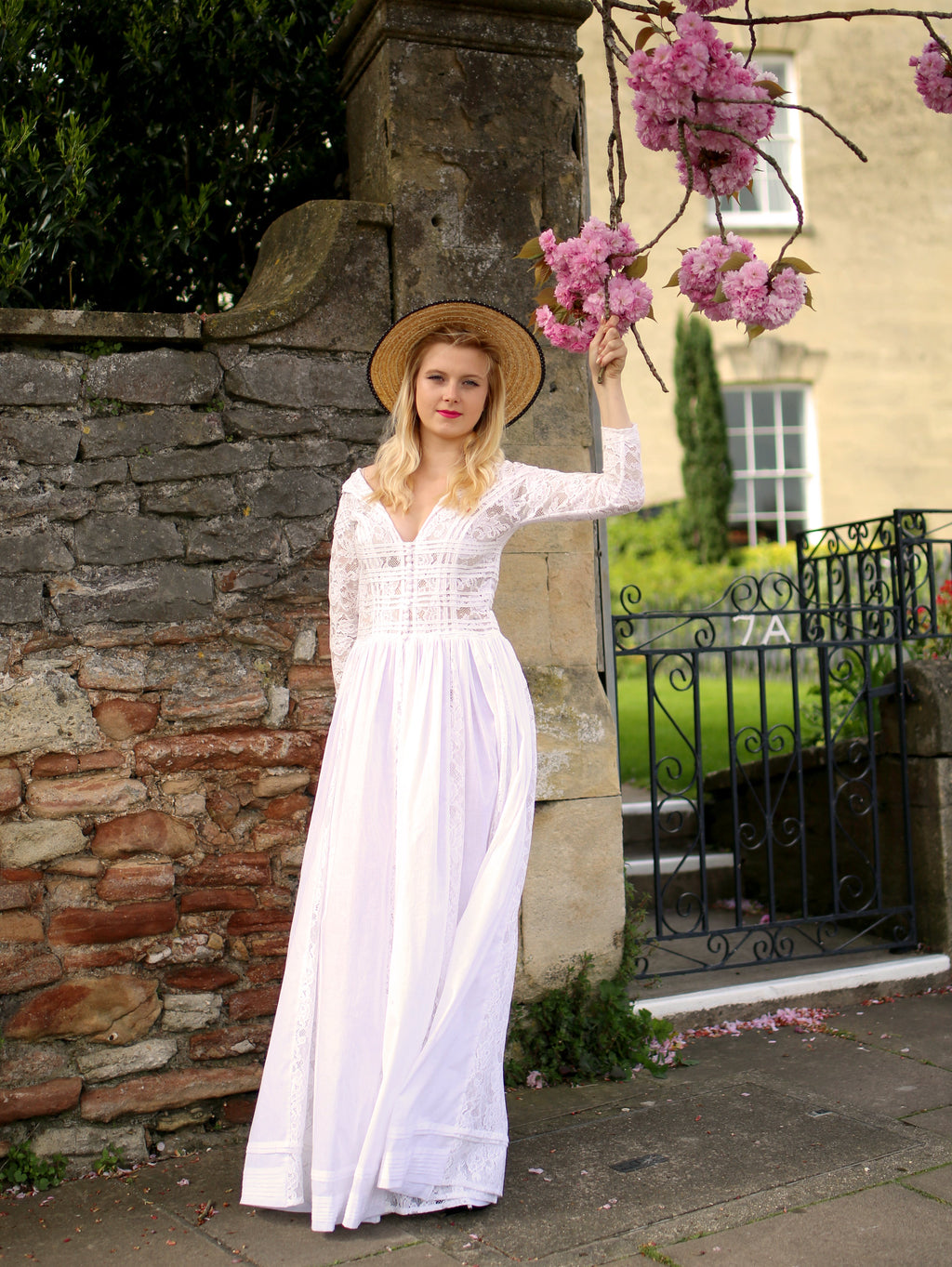 1910 - Edwardian Cotton Lace Maxi Dress (sample)