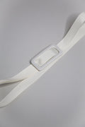Ivory Grosgrain Ribbon Slip Belt