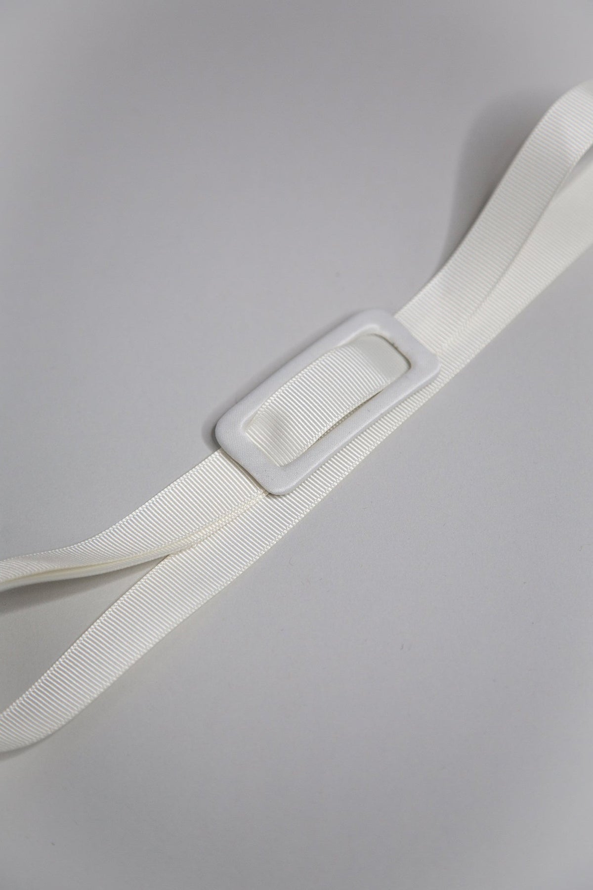 Ivory Grosgrain Ribbon Slip Belt