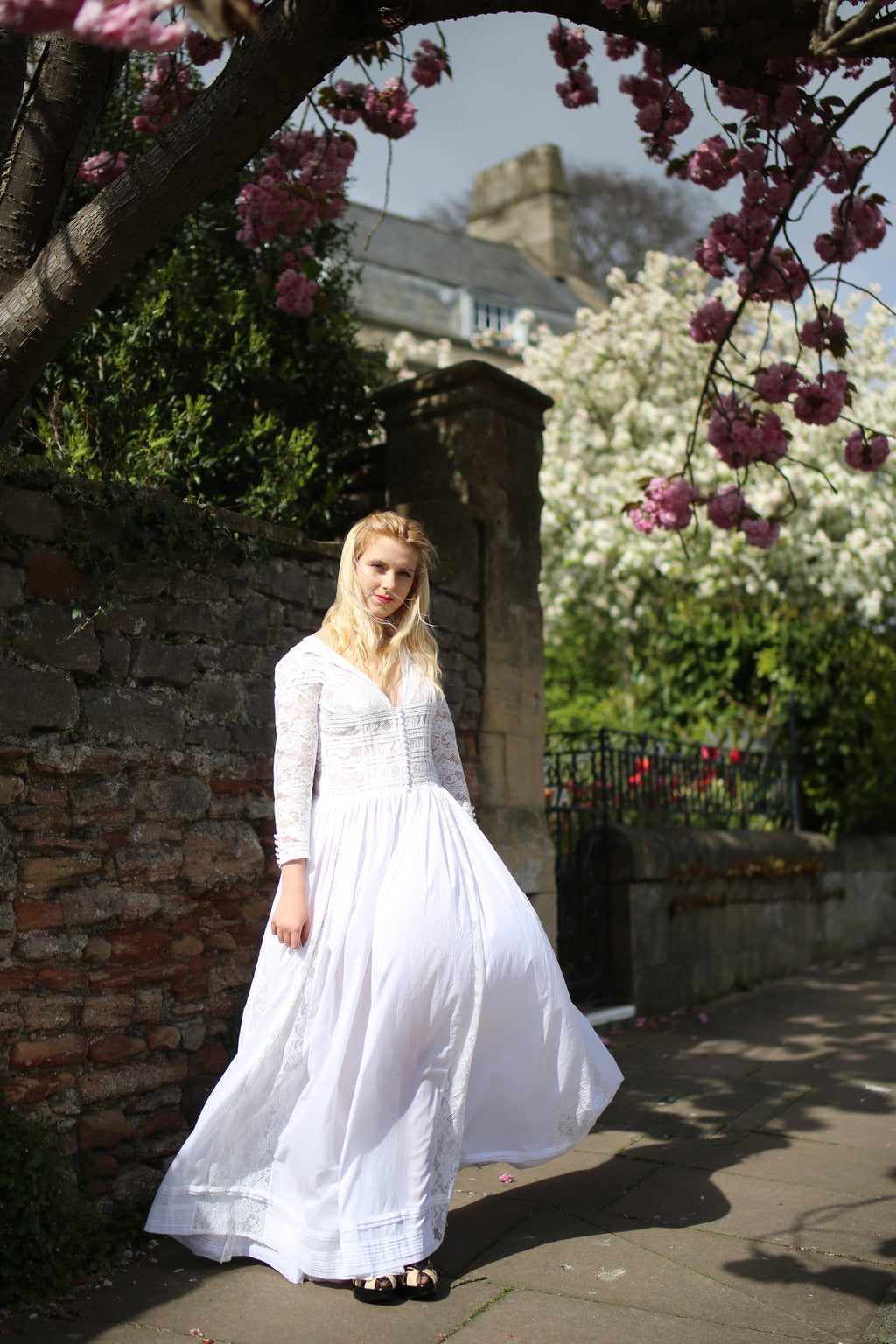 1910 - Edwardian Cotton Lace Maxi Dress (sample)
