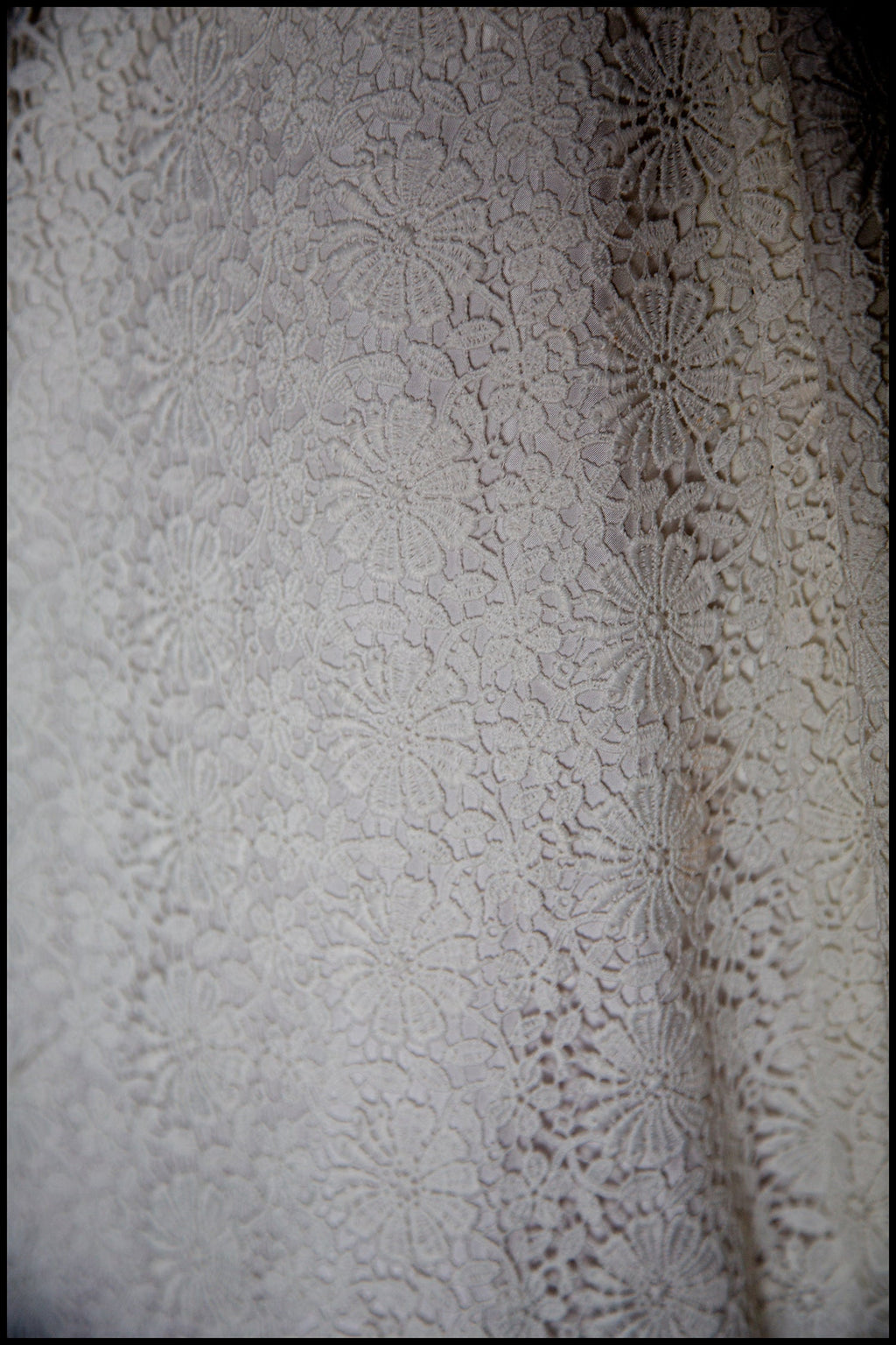 1950 - (reserved) Strapless Ivory Guipure Lace Midi Dress