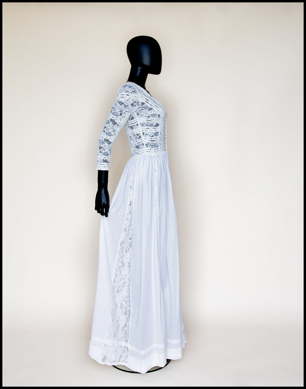 1910 - Edwardian Cotton Lace Maxi Dress (sample)