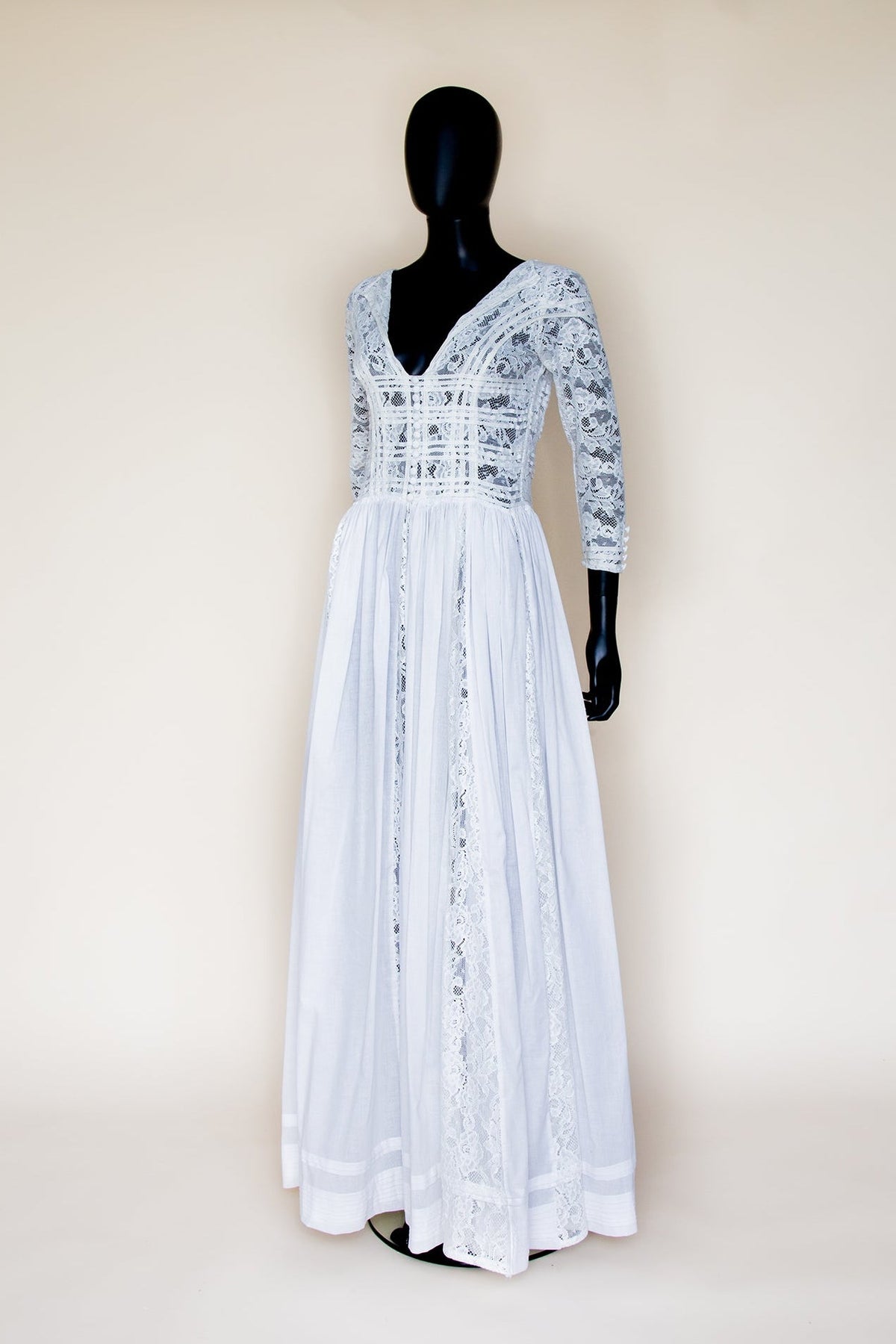 1910 - Edwardian Cotton Lace Maxi Dress (sample)