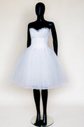 Debby - White Tulle Prom Ballerina Dress - Sample