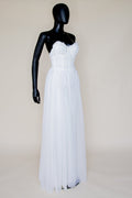 Ivory Dot Tulle Strapless Gown (sample)