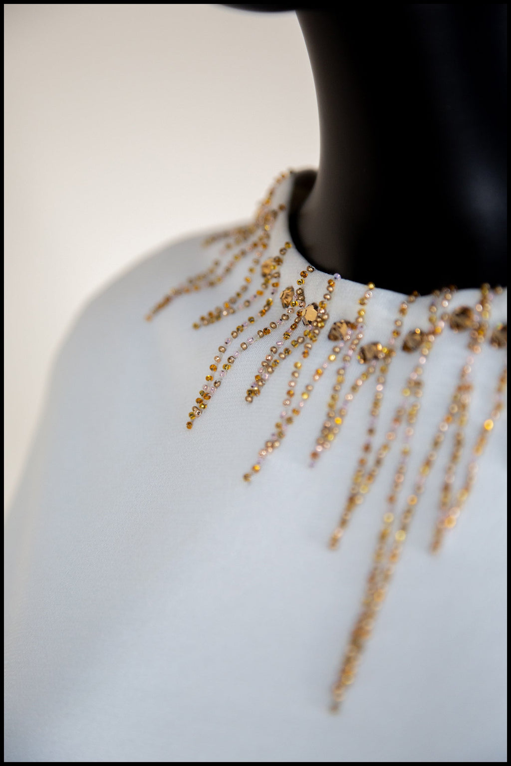 1940 - Beaded Crepe Jersey Dress - S/M (sample)