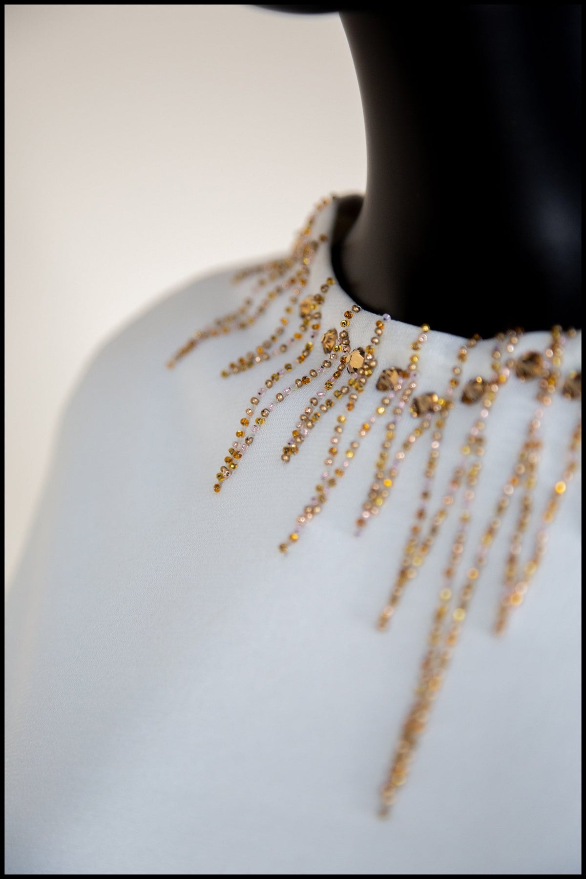 1940 - Beaded Crepe Jersey Dress - S/M (sample)