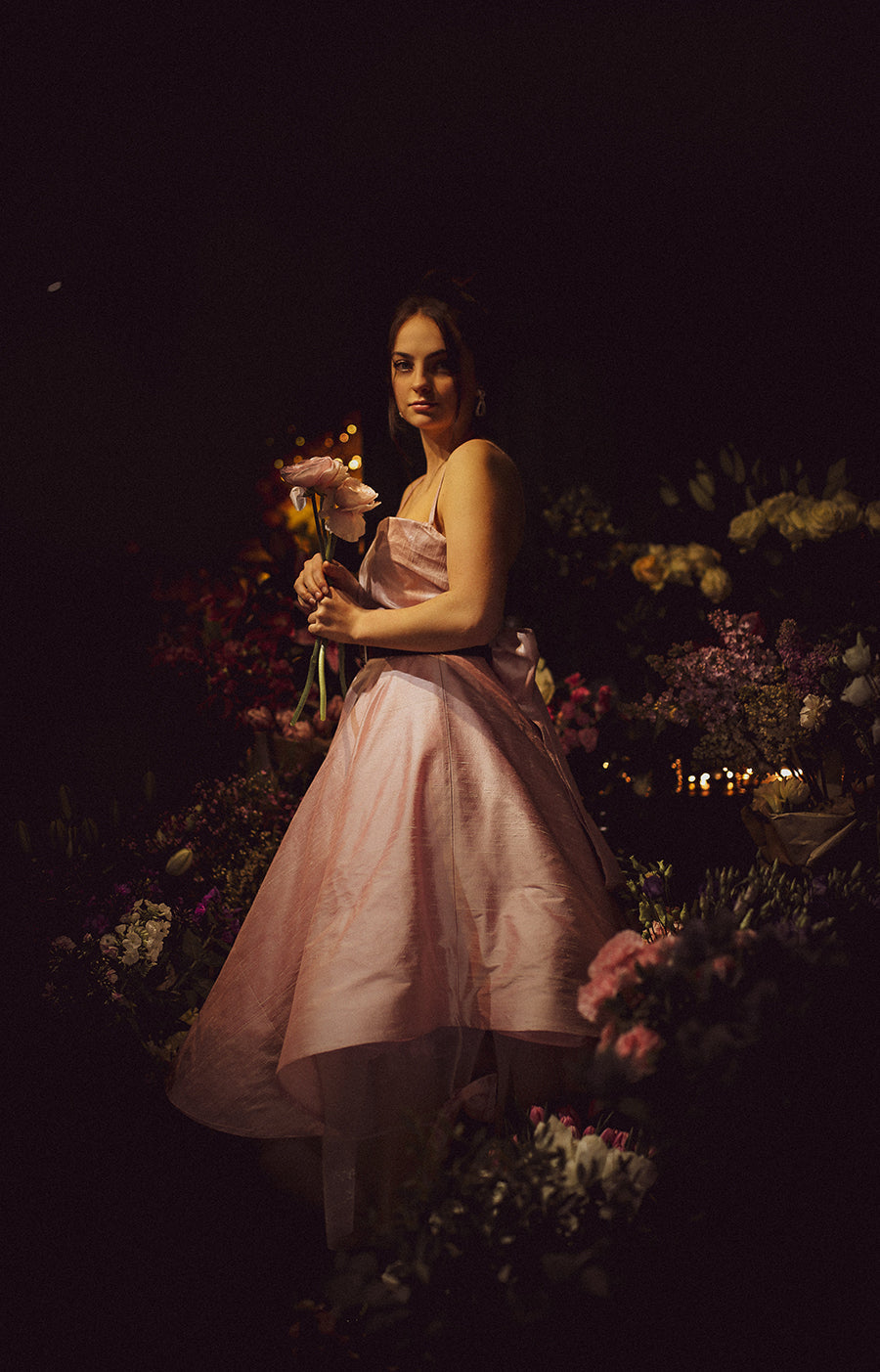 Blush Pink Handwoven Silk Gown