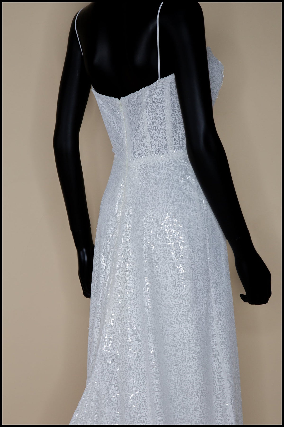 Bridal White Sequin Wedding Gown - Cala
