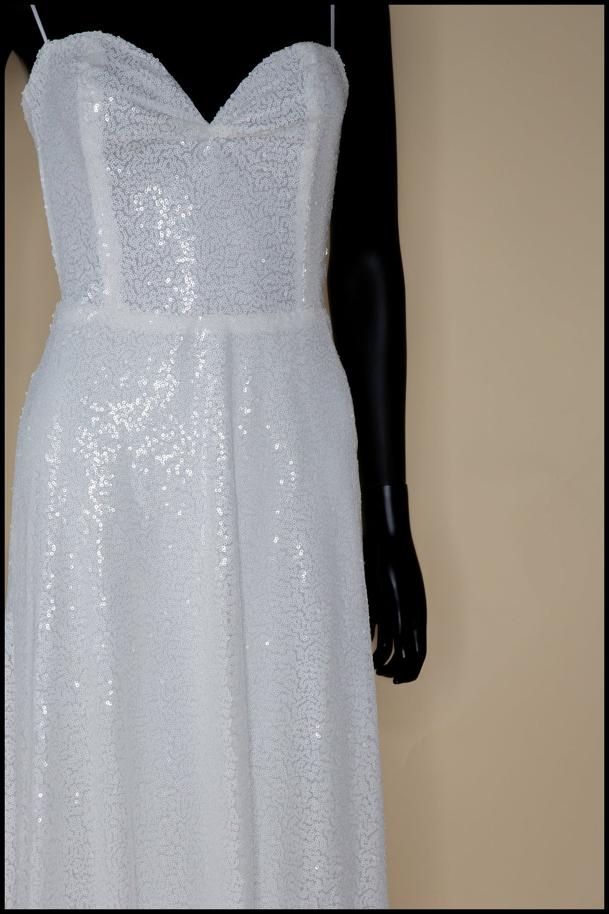 Bridal White Sequin Wedding Gown - Cala