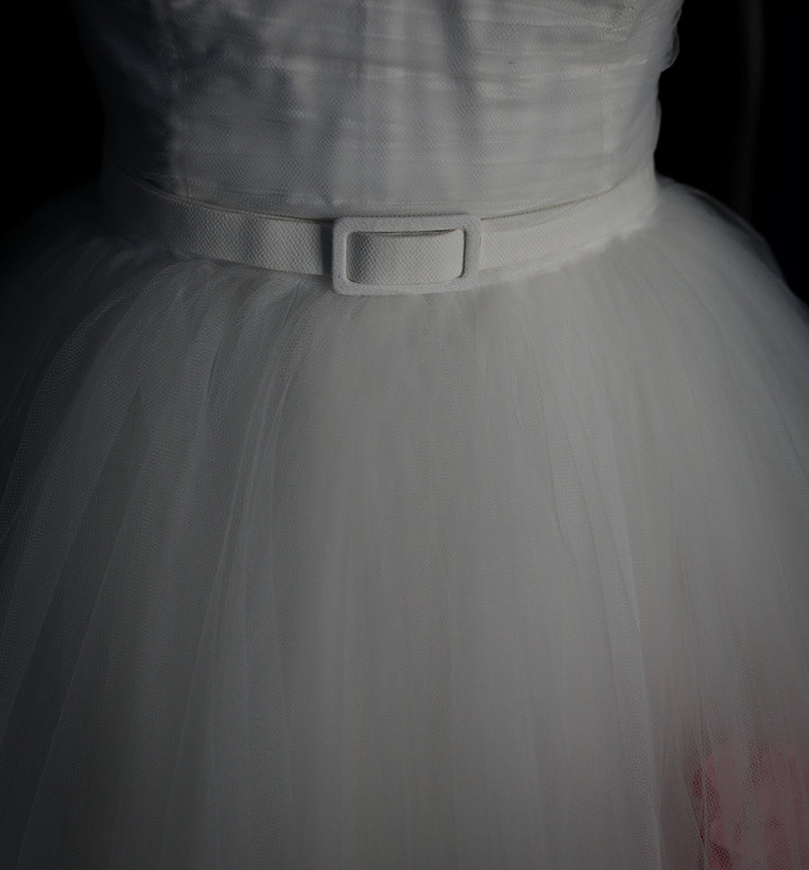 Ivory Tulle Ballerina Midi Wedding Dress