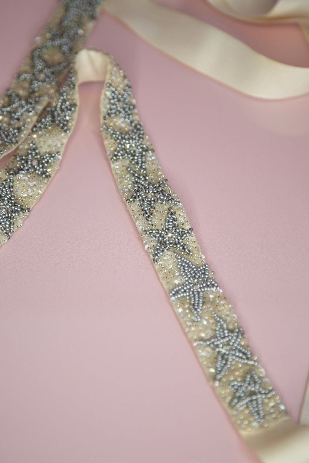 Silver Stars Beaded Belt
