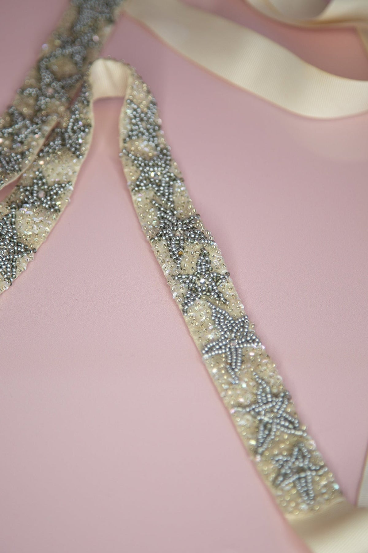 Silver Stars Beaded Belt